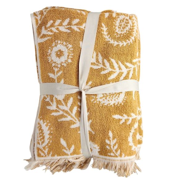 Threshold 6pc Butterscotch Yellow Cotton Towel Set 2 Bath 2‎ Hand 2Tip - Picture 3 of 9